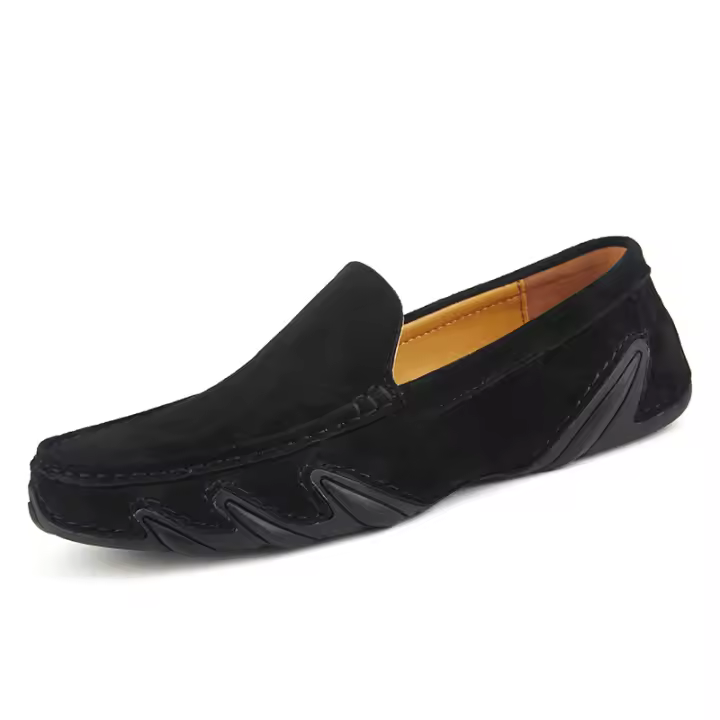 Mocasines de cuero casuales para hombre, zapatos sin cordones, calzado transpirable para conducir - 1