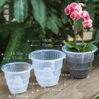 Maceta transparente de orquídeas de 10/12/15cm, macetas de orquídeas transpirables ranuradas de plástico, macetas para plantas, decoraciones de jardín y jardín - details 14