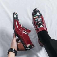 Nuevo 2025 zapatos de tacón elegantes para hombre, diseño bordado, antideslizantes para danza cubana, talla grande 46, zapatos de alta calidad - details 10