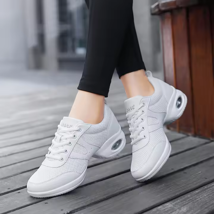 Zapatillas de deporte de las mujeres de moda Tacón Medio Suela Gruesa Soft Bottom Casual Running Shoes - 1