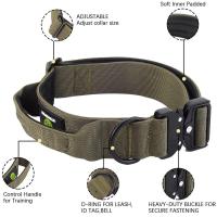 Collar táctico perro, conjunto de correa, mango militar, puede durar, nailon, accesorios entrenamiento caminar para mascotas - details 5