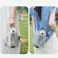 Bolsa de transporte de botella de agua de malla con correa para el hombro, bolso cruzado de nailon de secado rápido para botella de agua, asa de bolsillo frontal - details 9