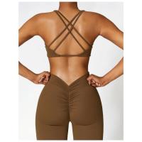 Sujetador deportivo con tirantes cruzados para mujer, sostén deportivo de realce, Top corto para Yoga, gimnasio, Fitness, transpirable - details 27