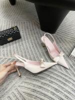Nuevo temperamento de cabeza puntiaguda de satén, tacones altos, moda para mujer, lazo de perlas, bolsa de tacón fino, sandalias para la cabeza - details 28