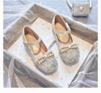 Nuevos zapatos de piel para niña con vestido, zapatillas de cristal para niños con suela blanda - details 8
