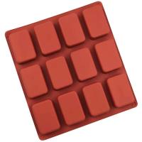 Mini molde de silicona para pastel cuadrado de 12 cavidades para pastel de brownie elegante, molde para hornear, bandeja para panqueques y galletas - details 5