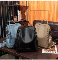 Mochila De piel auténtica para mujer, bolso de viaje de alta calidad, informal, de hombro, 2023 - details 1