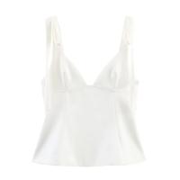 PB&ZA2025-top con tirantes y cuello en V informal, estilo sencillo, textura satinada decorada con lazo, novedad de verano, ropa para mujer - details 1