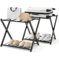 Portaequipajes Plegable Soporte de Metal para Maleta Ahorro de Espacio - details 12