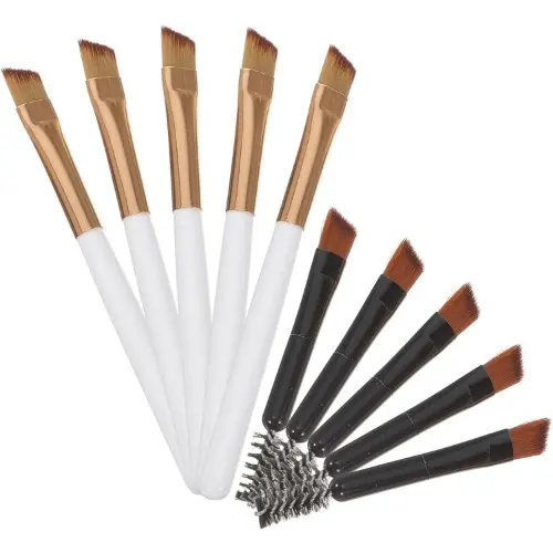 minkissy 20 piezas cepillo de cejas herramientas de belleza cepillo de maquillaje de doble extremo mini herramientas cepillo de pestañas herramienta de maquillaje cepillo aplicador de cejas cepillo de - 1