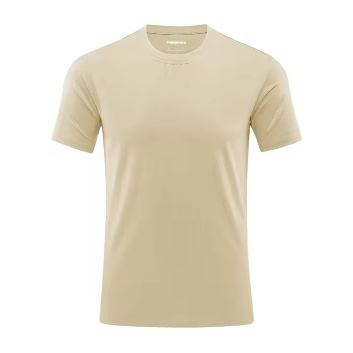 Camiseta casual de algodón con cuello redondo para hombre - 1