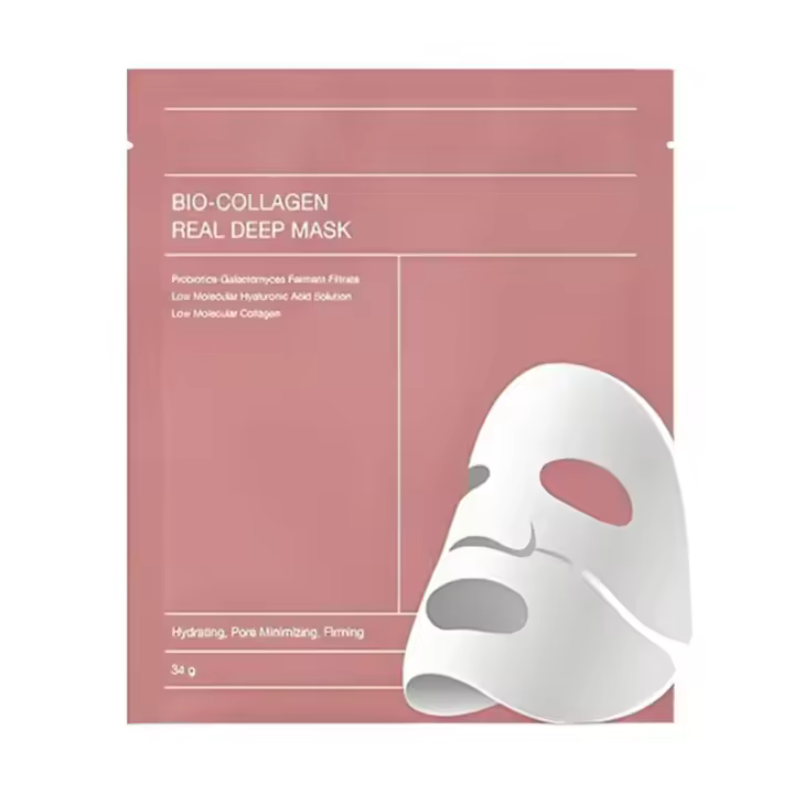 Bio-Collagen Real Deep Mask- mascarillas faciales, mascarilla facial, mascarilla facial mujeres, mascarilla facial, refinamiento de poros, tratamiento de arrugas - 1