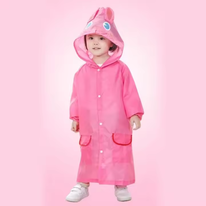 Chubasquero para niños, estilo Animal de dibujos animados, impermeable para exteriores, impermeable para niños y niñas, impermeable para bebés, Chubasquero para niños - 1