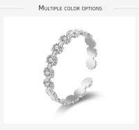 Anillos de acero inoxidable Vintage salvajes y gratis para mujer, anillo fino ajustable de lujo con cristal de boda, joyería de moda - details 5