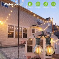Exterior Jardin 45,7M, 24V Luces Exterior con 75+2 Bombillas, Impermeable Luce Jardin para Terraza, Café, Cobertizos, Bodas, Pérgolas - details 2