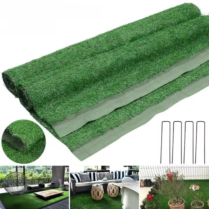 Alfombra de Césped Artificial de Alta Densidad 1cm de Altura Ideal para Jardín Trasero, Área Rural - 1