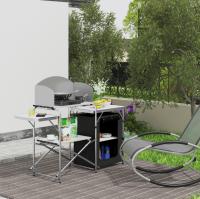 Mesa de Camping Plegable de Aluminio Cocina de Viaje con Bolsa Almacenamiento de Cocina BBQ Picnic - details 6