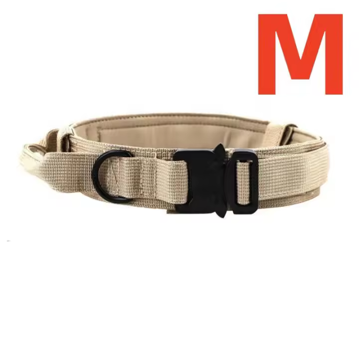 perro, Collar táctico nailon mascotas, correa táctica adiestramiento perros militares de tamaño grande y mediano para exteriores - 1