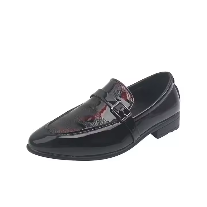 Zapatos de cuero de estilo británico para niños, calzado de tacón bajo, punta puntiaguda, versátil, para boda - 1