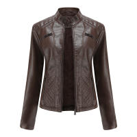 Chaqueta de cuero de imitación para mujer, abrigo de motociclista de moda, ropa de primavera y otoño - details 4