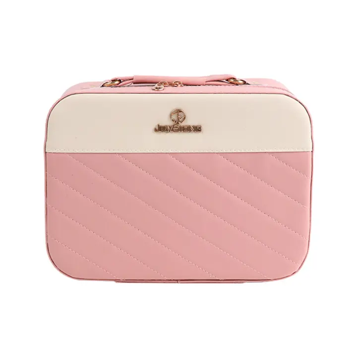 Exquisito-bolsa de cosméticos de gran capacidad para mujer, bolsa de aseo impermeable, almacenamiento de maquillaje, conjunto organizador de viaje portátil - 1