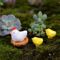 Bonita artesanía DIY, pequeña resina, gallina, pollito, huevo, gallina, decoración de micropaisaje, adorno de estatuilla en miniatura - details 5