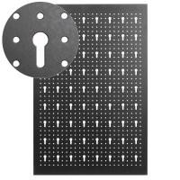 Organizador de pared de tablero de clavijas de metal de 120x60 cm con ganchos, kit de 17 piezas, contenedores de almacenamiento para garaje y organizador de herramientas de panel de tablero de clavijas. - details 7