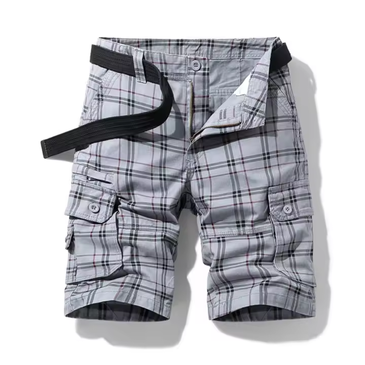 Pantalones Cortos de Verano para Hombres Ropa de Trabajo Casual Deportiva de Algodón - 1