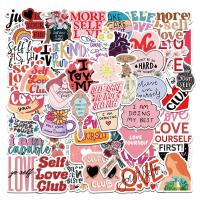 Pegatinas de pared de autoamor para niños, 50 piezas, papelería para cuaderno, Maleta, motocicleta, refrigerador - details 0