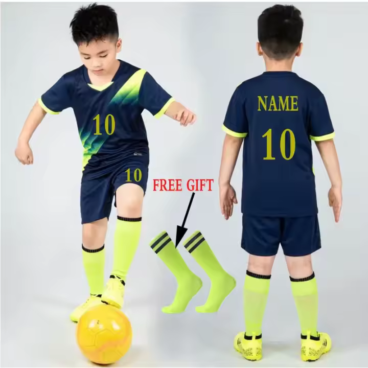 Camiseta de fútbol para niños, uniforme deportivo, kit de ropa deportiva, chaleco, traje de fútbol para niños y niñas - 1