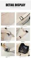 Riñonera de gran capacidad para mujer, bolsos de hombro tipo bandolera, riñonera informal, bolso sencillo para teléfono, riñonera de pana, bolso de plátano para mujer - details 34