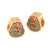 Pulseras de Brass Dorado Mate 4PCS Grande Agujero Abalorios para Hacer Joyas DIY - details 28