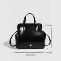 Mochila vintage de piel sintética negra para mujer, correas ajustables para los hombros, cierre de cremallera, forro de poliéster, perfecta para la universidad, desplazamientos y salidas informales, mochila para - details 3