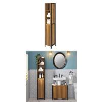 BZR17-W Mueble Columna de baño, Armario Alto baño,161 x 40 x 35 cm,ES (Blanco) - details 28