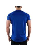 Camiseta lisa de gimnasio para hombre, ropa deportiva de verano, Camiseta de manga corta con cuello redondo, camiseta ajustada de algodón, camisetas de entrenamiento para culturismo - details 5