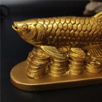 Estatuas de peces y animales dorados, figuritas, adornos de la suerte, decoración del hogar, estatua de Buda Feng Shui chino, escultura, artesanías de resina, regalos - details 8