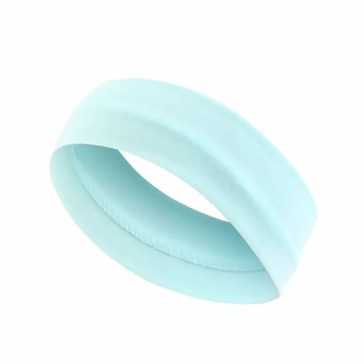 Diadema deportiva absorbente de sudor, banda elástica para la cabeza, bandas de sudor antideslizantes, diadema de Color puro, banda para el cabello de Yoga - 1