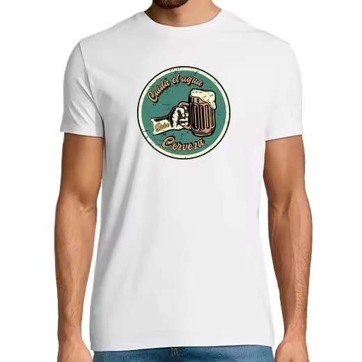 cuida el agua bebe cerveza Camisetas CERVEZA,Pack Regalo Camiseta Personalizada - 1