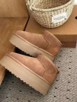 Botas de invierno de piel cálidas para exteriores, nieve clásica, zapatos de mujer - details 0