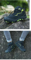 Botas de senderismo tobilleras de marca para niños, zapatillas de senderismo antideslizantes, calzado de escalada de montaña al aire libre, calzado deportivo Unisex para niños - details 17