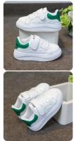 Zapatos blancos para niño y niña, zapatillas cómodas antideslizantes de suela gruesa suave, estilo coreano, Otoño, 2024 - details 4