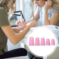 Uñas de pico de pato rosa con lazo para mujeres, uñas suaves e inofensivas, amantes de la manicura y bloggers de belleza - details 1