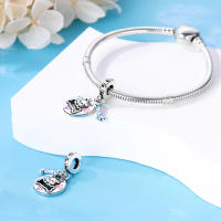Encantos de Pulsera S925 Plata Esterlina con Esqueleto y Flor para Mujeres Joyería Fina de Cumpleaños Regalo de Diy con Cuentas de Zircono y Piedra Natural - details 21