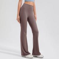 Pantalones acampanados de cintura alta de talla grande, pantalones de Yoga, pantalones cortos, mallas de entrenamiento, pantalones acampanados deportivos, pantalones deportivos para mujer - details 11