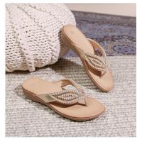 Sandalias Bohemias Mujer 2025 con Cristales - Punta Redonda y Suela Plana |   Zapatos de Verano Elegantes para Playa y Paseos Urbanos - details 35