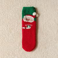 Calcetines de lana de coral navideño, caja de regalo de Navidad, Calcetines de Nochebuena, tubo medio para hombres y mujeres - details 11