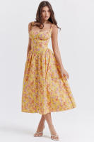 2025 falda larga de verano para mujer temperamento elegante estilo de vacaciones vestido camisola para mujer - details 0