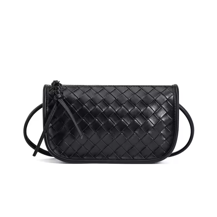 Nuevo bolso tejido de cuero de moda y ligero para mujer, bolso pequeño exquisito de alta gama, bolso de mensajero de hombro - 1