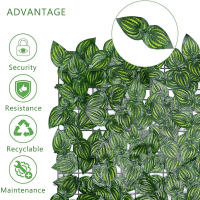Pantalla de valla de hiedra Artificial, pantalla de privacidad para jardín, balcón, exterior, 3m x 1m (2x3x0,5 m) - details 2