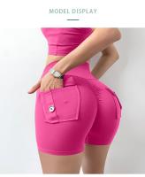 Pantalones cortos de Yoga para mujer, mallas Push Up de cintura alta con bolsillo, para gimnasio, Fitness y correr - details 7